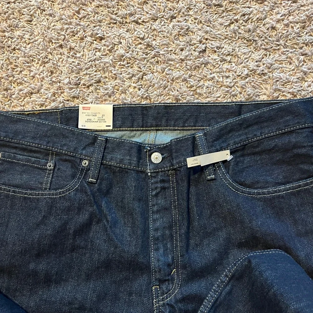 Levis 514 Slim Straight Fit Jeans Mens 38x30 Dark Wash Indigo Denim New